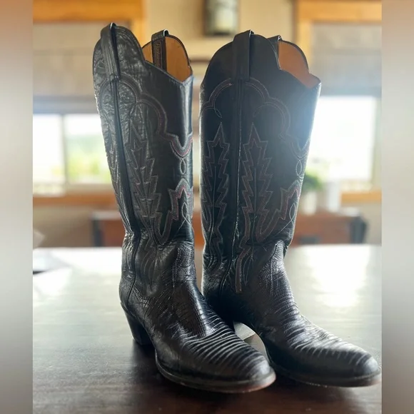 Vintage leather cowboy cowgirl boots - Picture 1 of 8